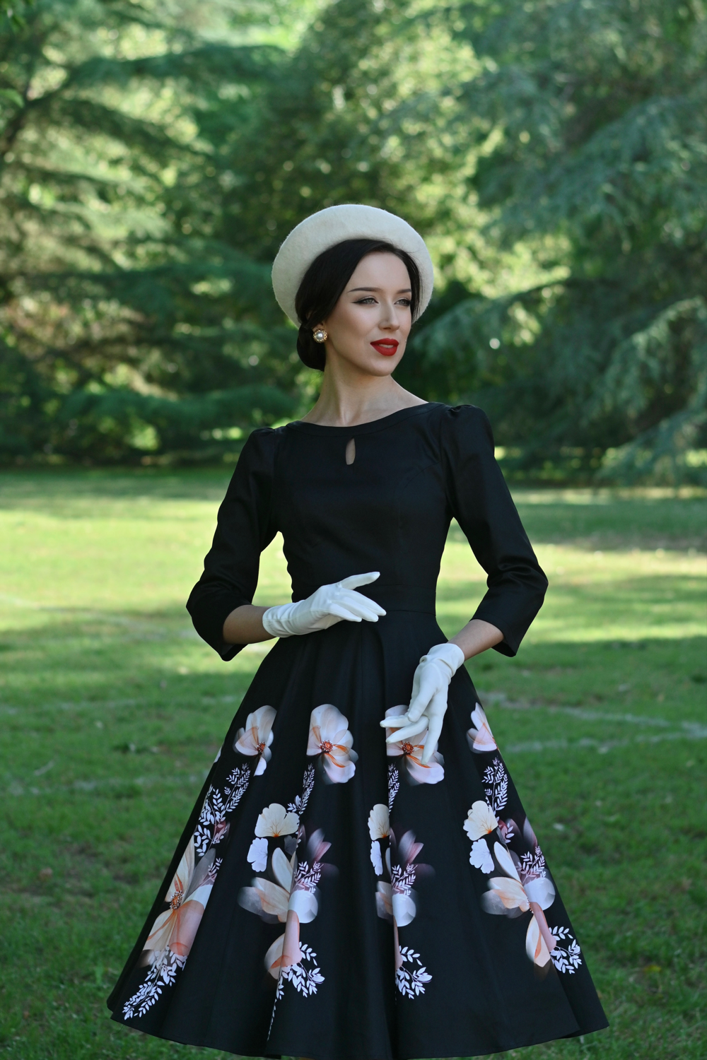 Mila Floral Swing Dress in Extended Sizing